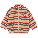 Konges Sløjd Tangerine Stripe Jody Embroidery Teddybjørn Jakke Grs