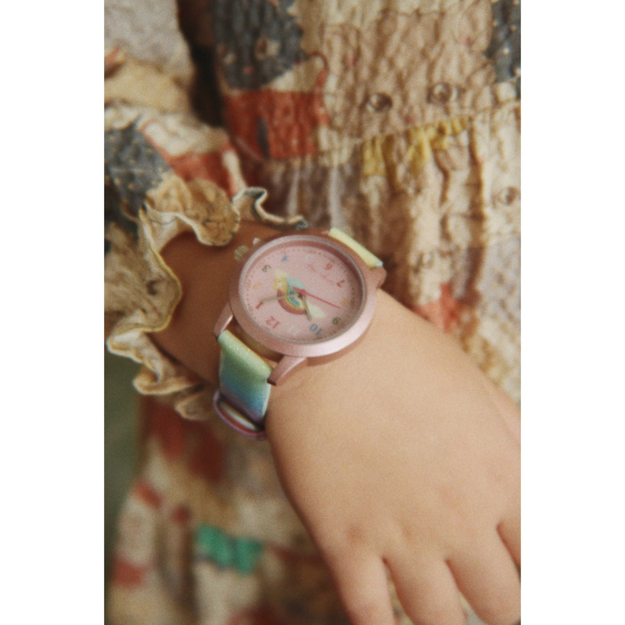 Konges Sløjd Rainbow Glitter Kids Klokke Rainbow