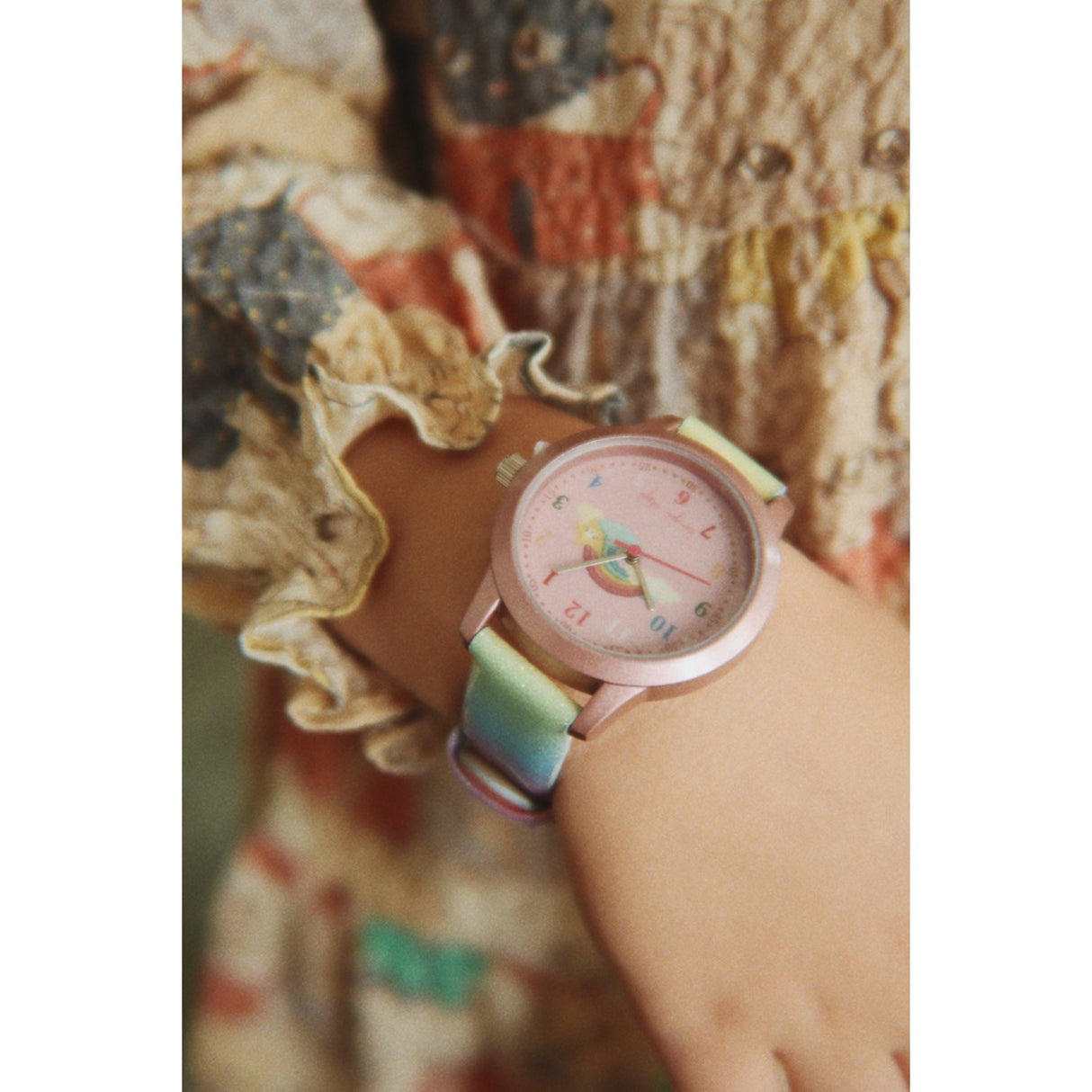 Konges Sløjd Rainbow Glitter Kids Klokke Rainbow