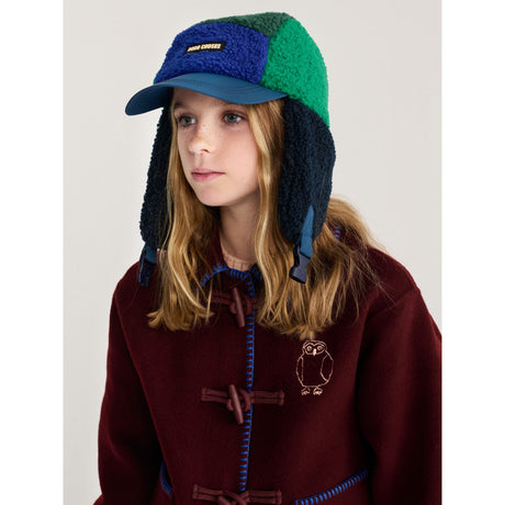 Bobo Choses Navy Blue Bobo Choses Farge Block Sheepskin Chapka