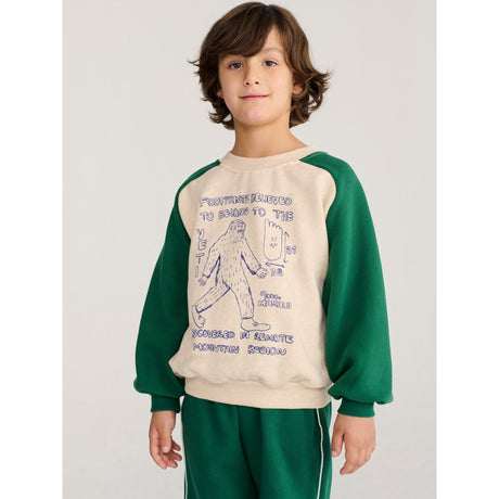Bobo Choses Offwhite Mr. Footish Raglan Collegegenser
