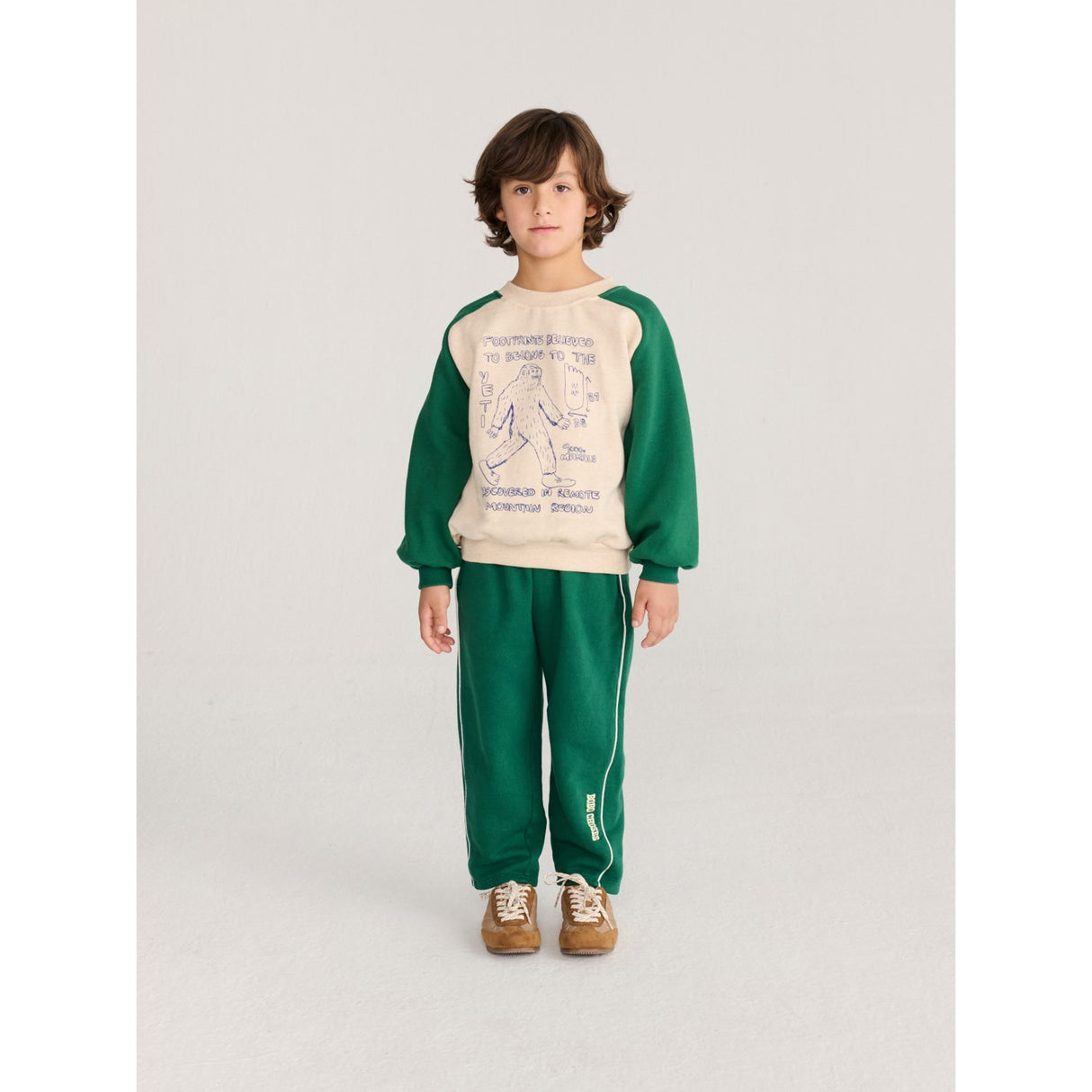 Bobo Choses Offwhite Mr. Footish Raglan Collegegenser