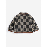 Bobo Choses Dark Grey Almost Moiré All Over Sheepskin Jakke