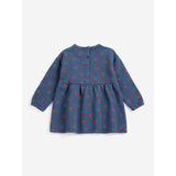 Bobo Choses Navy Blue Stamp Bloom All Over Fleece Kjole