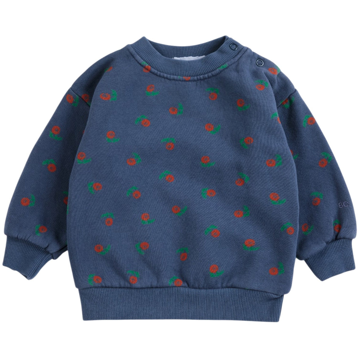 Bobo Choses Navy Blue Stamp Bloom All Over Collegegenser