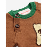 Bobo Choses Dark Brown Mush Monster Jacquard Jumper