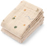 LIEWOOD Star / Flying Mix Lewis Muslin Cloth 2-Pakning