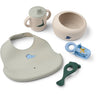 LIEWOOD Dino Roar / Dove Blue Mileah Baby Mealtime Sett