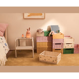 LIEWOOD Peach / Sea Shell Weston Printed Oppbevaring Eske M 2-pack