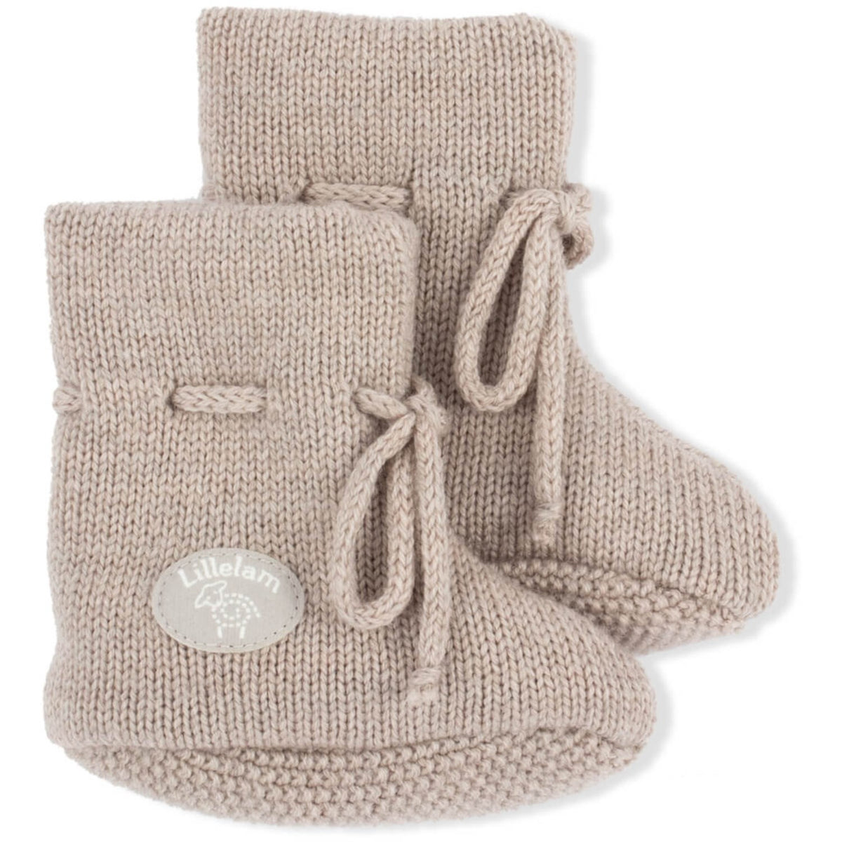 Lillelam Beige Baby Booties Classic