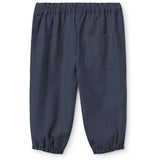 COPENHAGEN COLORS Brown Blue Check Comb. Checkered Baby Sett M/ Bluse M/ Halsbånd & Bukser