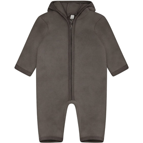Huttelihut Brown Melange Klapvogn Drakt Ears Bomull Fleece