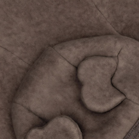 Huttelihut Brown Melange Klapvogn Drakt Ears Bomull Fleece