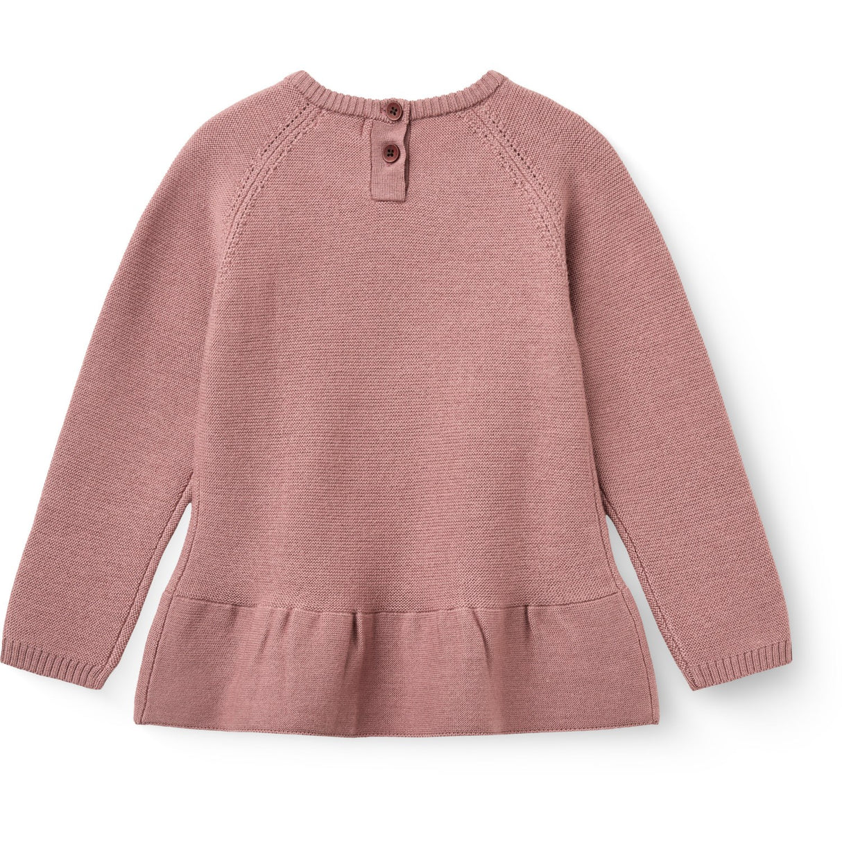 COPENHAGEN COLORS Winter Rose Merino Strikket Frill Bluse