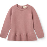 COPENHAGEN COLORS Winter Rose Merino Strikket Frill Bluse