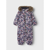 Name It Dark Sapphire Flower Snow10 Snowdress AOP Fo Noos