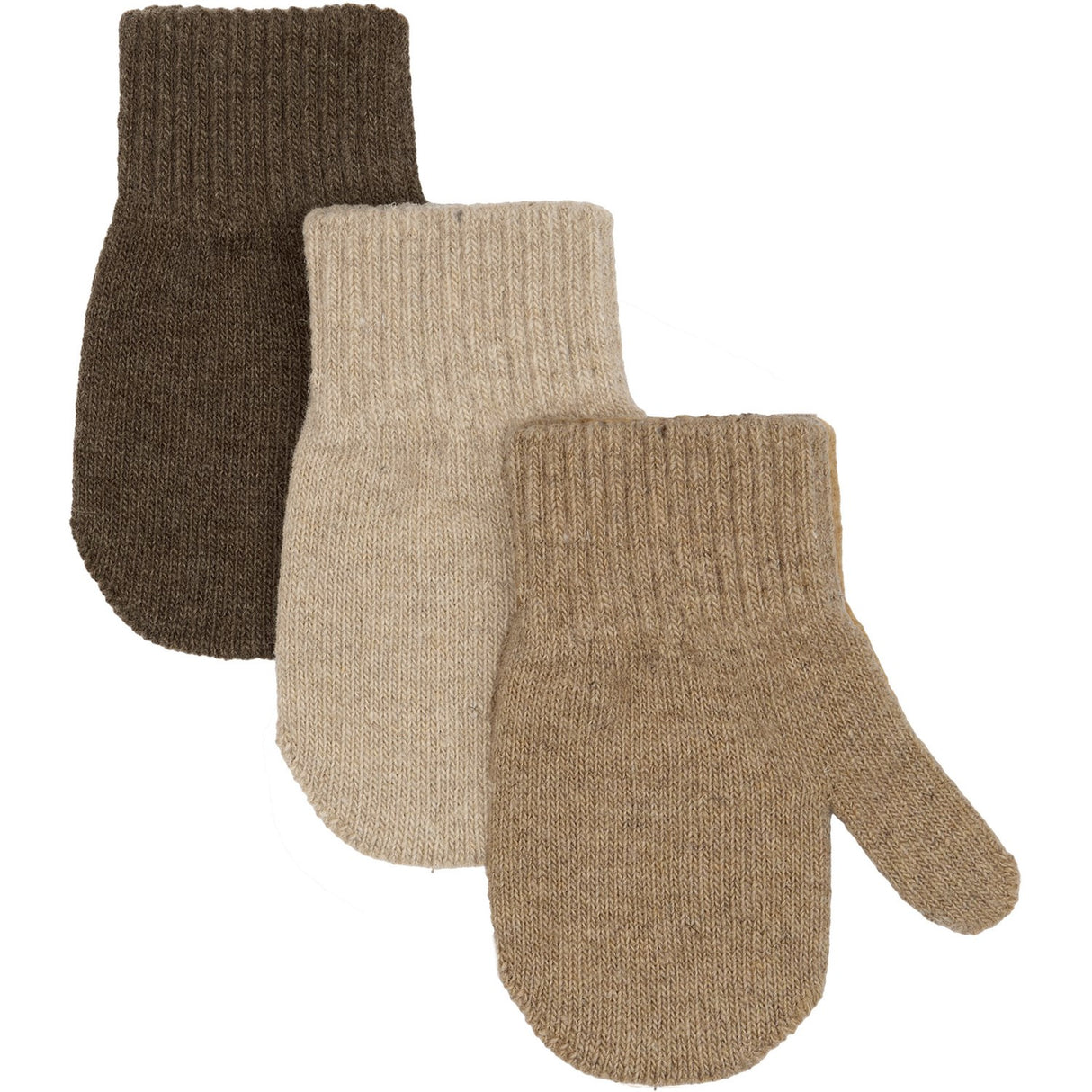 Mikk-Line Beige Melange-Melange Denver-Brown Melange Magic Votter 3-Pakning