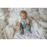 Silly Silas Hippy Footed Strømpebukser Med Braces Misty Blue