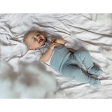 Silly Silas Hippy Footed Strømpebukser Med Braces Misty Blue
