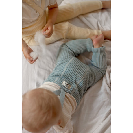 Silly Silas Hippy Footless Strømpebukser Med Braces Misty Blue