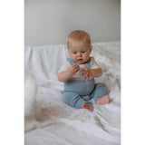 Silly Silas Hippy Footless Strømpebukser Med Braces Misty Blue