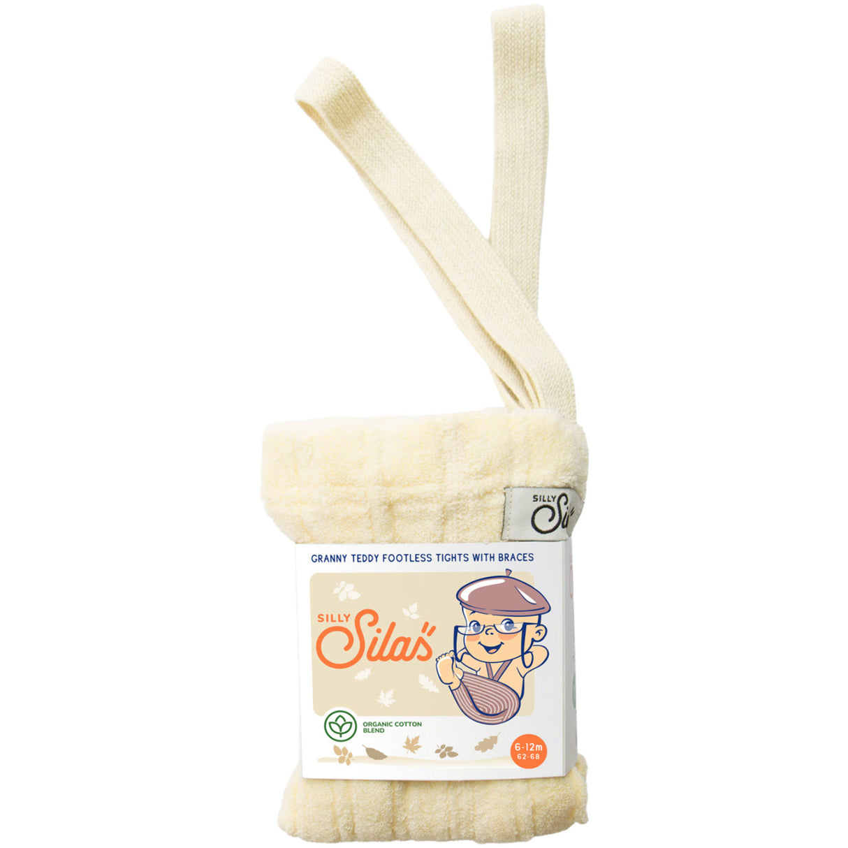 Silly Silas Granny Teddybjørn Footless Strømpebukser Med Braces Lemon Icing