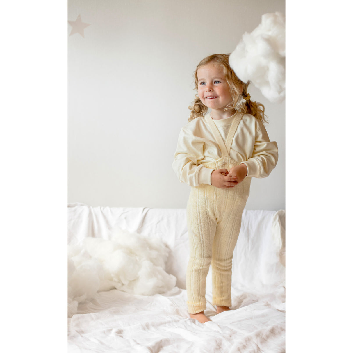 Silly Silas Granny Teddybjørn Footless Strømpebukser Med Braces Lemon Icing