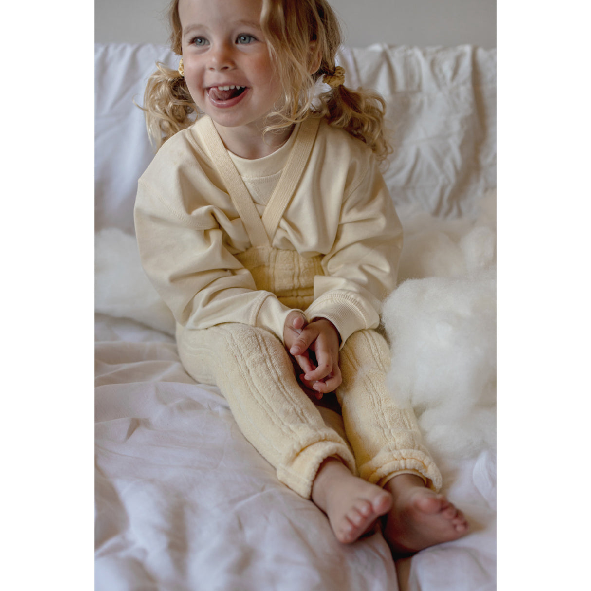 Silly Silas Granny Teddybjørn Footless Strømpebukser Med Braces Lemon Icing