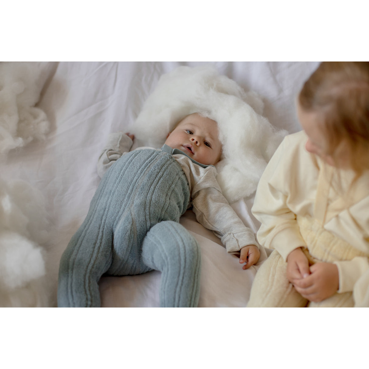 Silly Silas Granny Teddybjørn Strømpebukser Med Braces Misty Blue