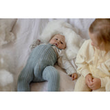 Silly Silas Granny Teddybjørn Strømpebukser Med Braces Misty Blue