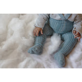 Silly Silas Granny Teddybjørn Strømpebukser Med Braces Misty Blue