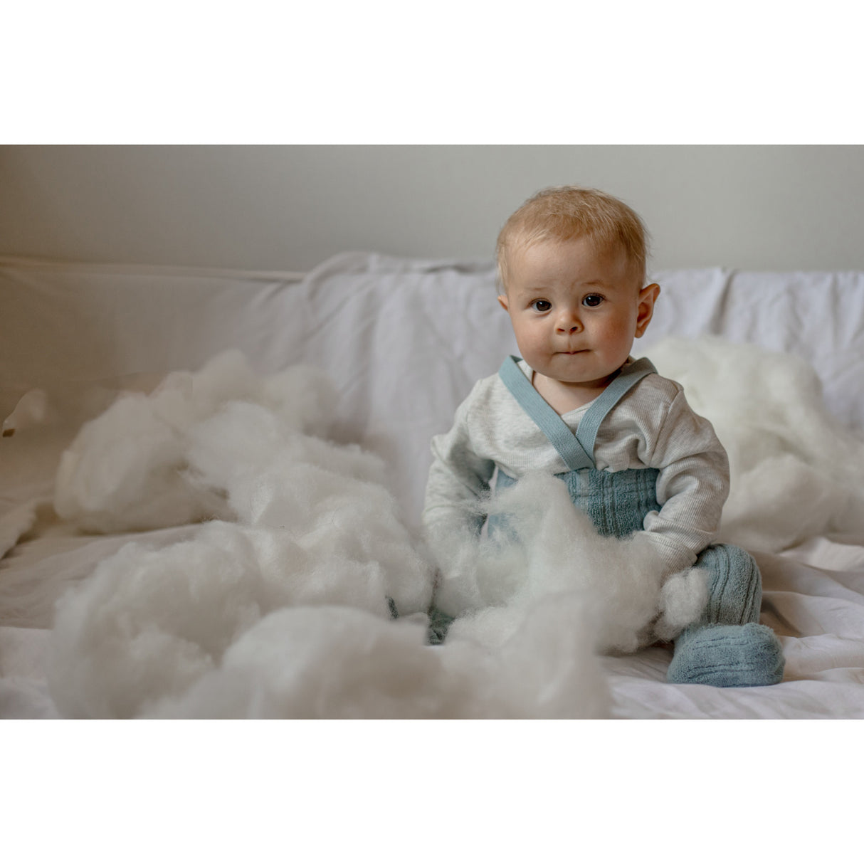 Silly Silas Granny Teddybjørn Strømpebukser Med Braces Misty Blue