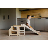 Duck Woodworks Natural Foldbar EC Kitchen Tower Med Slide Sett