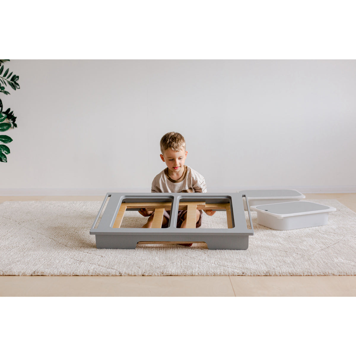 Duck Woodworks Grey Sensory Table Med 2 Boxes Included