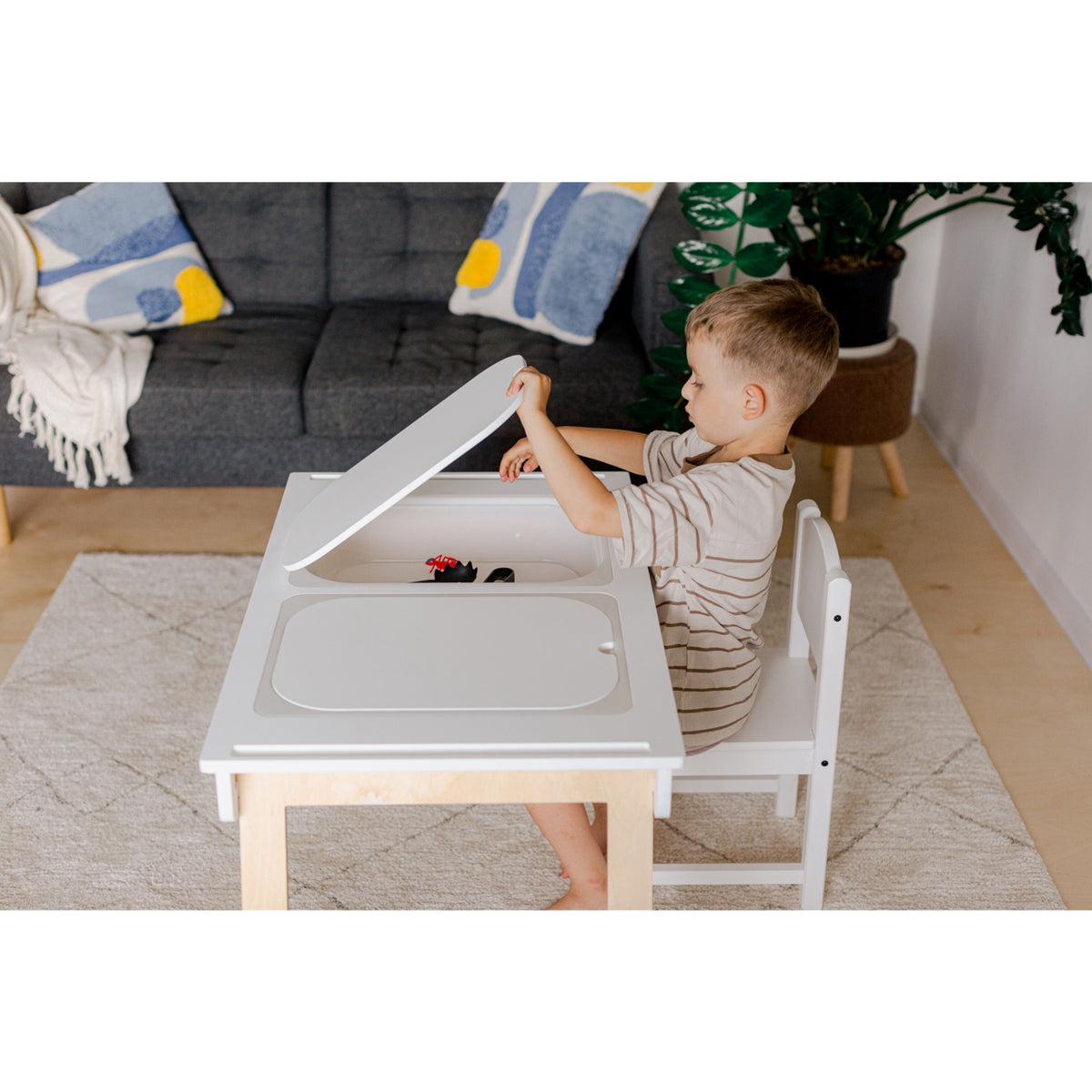 Duck Woodworks White Sensory Table Med 2 Boxes Included