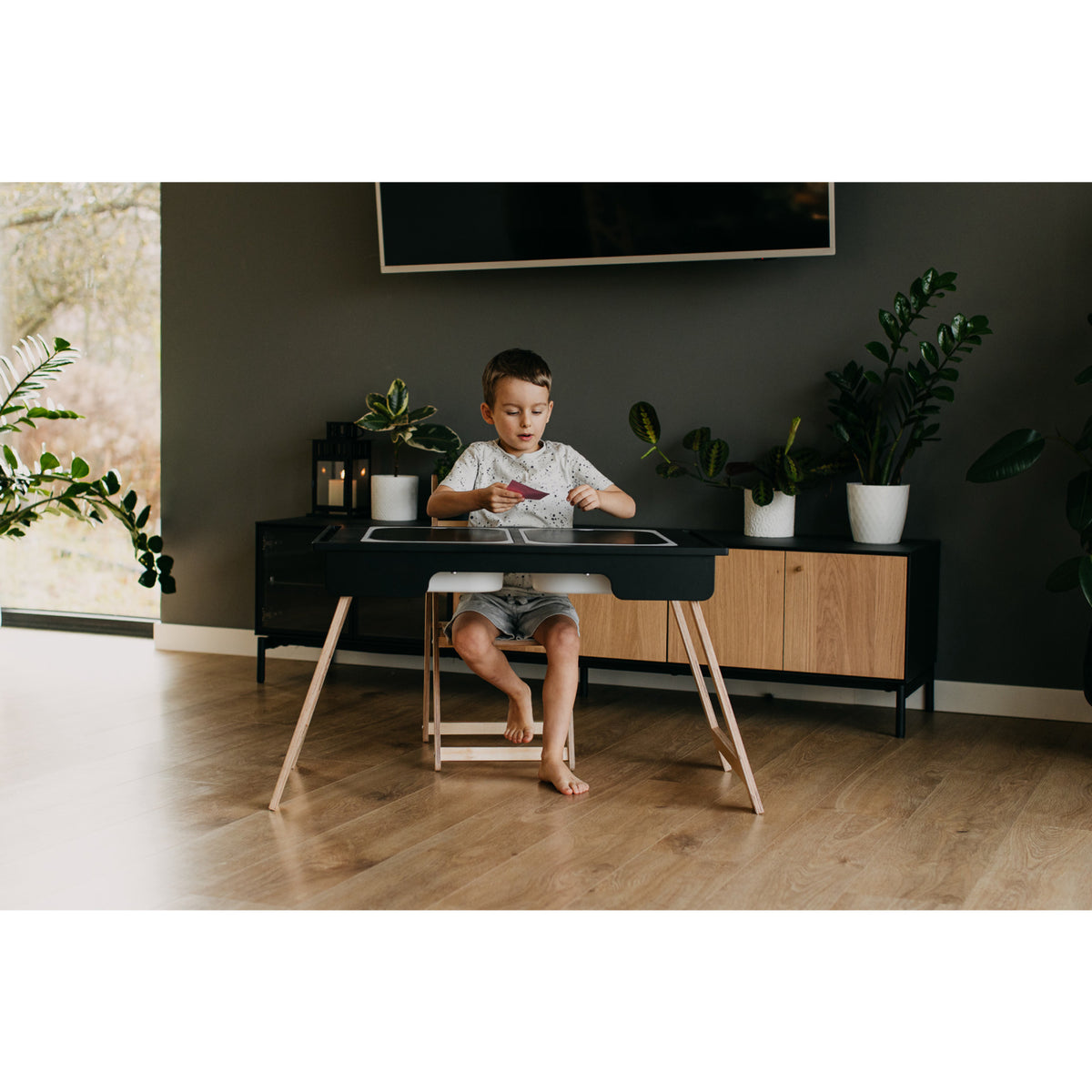 Duck Woodworks Black Sensory Table Med 2 Boxes Included