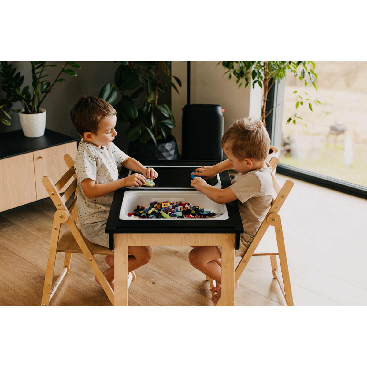 Duck Woodworks Black Sensory Table Med 2 Boxes Included