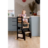 Duck Woodworks Black Foldbar EC Kitchen Tower Med Højt Stol Addon Sett