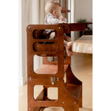 Duck Woodworks Honey Glaze Foldbar Kitchen Tower Stained Med Højt Stol Addon Sett