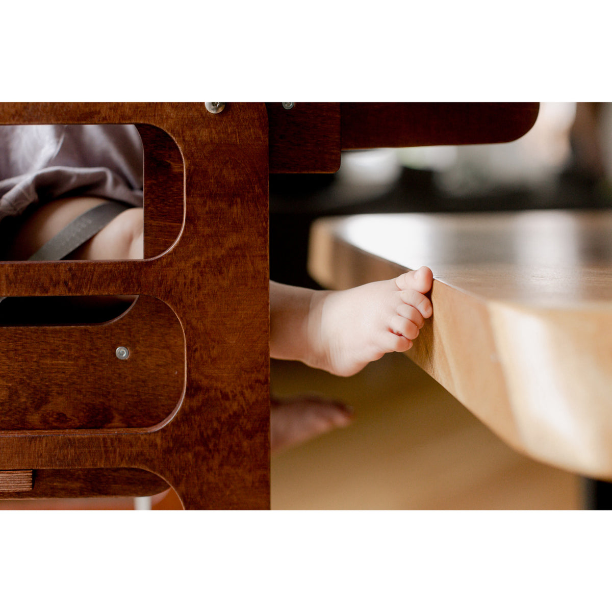 Duck Woodworks Honey Glaze Foldbar Kitchen Tower Stained Med Højt Stol Addon Sett