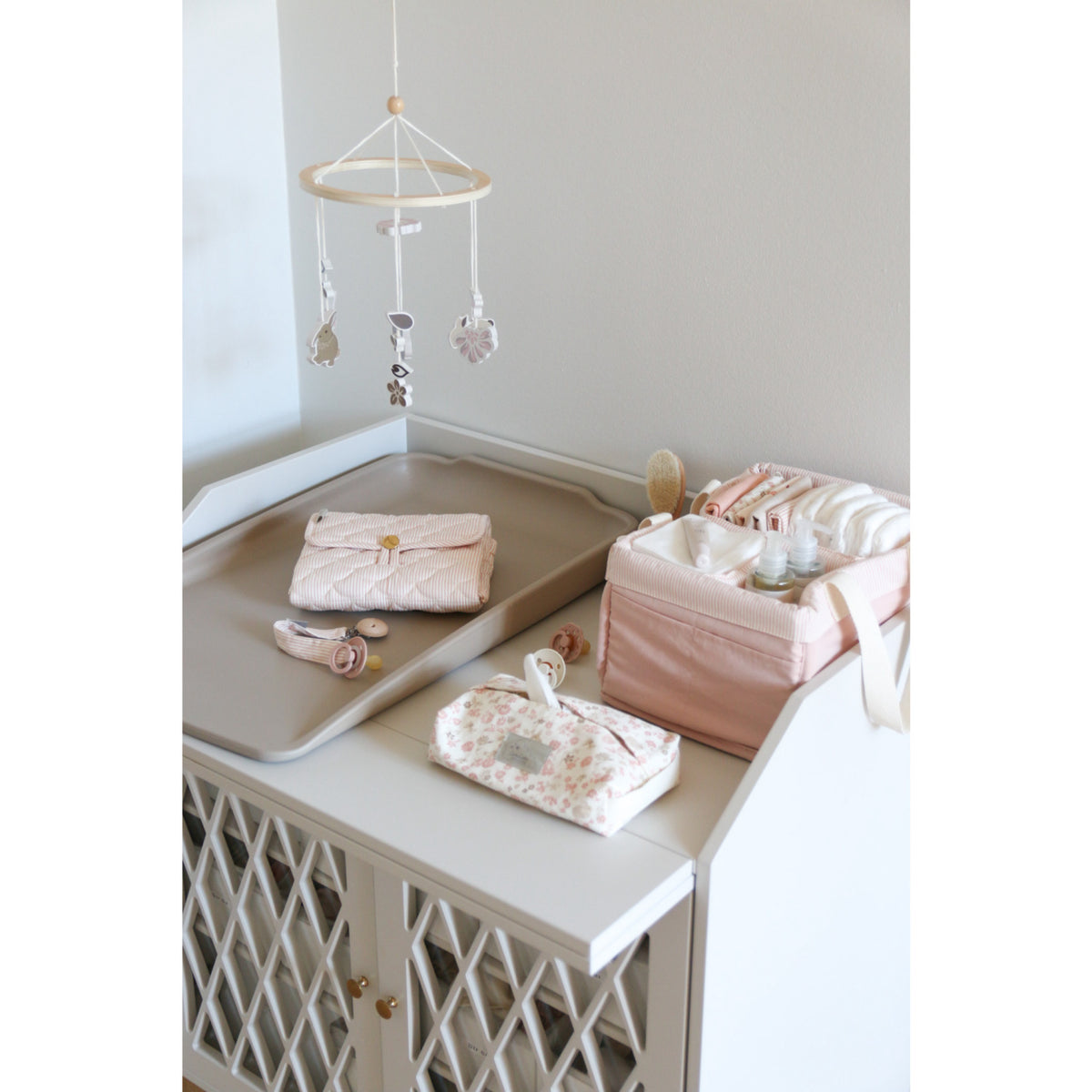 Cam Cam Copenhagen Classic Stripes Rose Vattert Changing Mat
