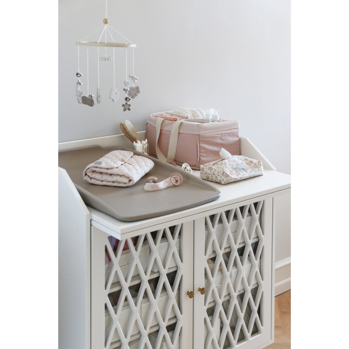 Cam Cam Copenhagen Classic Stripes Rose Diaper Caddy