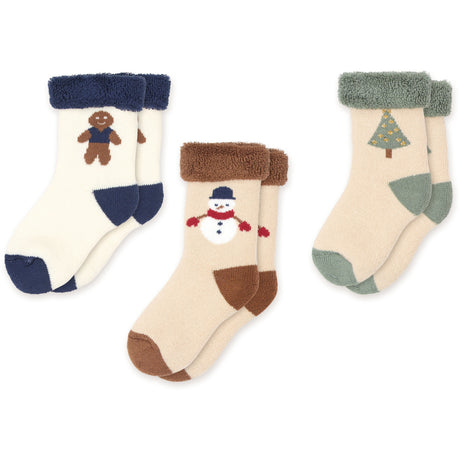Cam Cam Copenhagen Snowman Terry Strømper Safi 3-Pakning