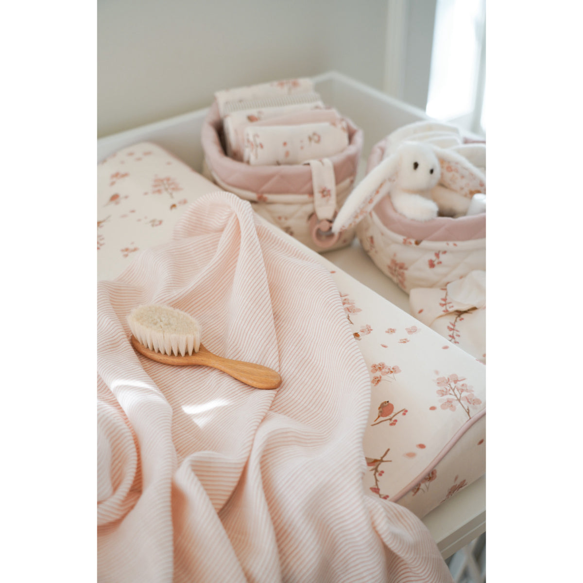 Cam Cam Copenhagen Classic Stripes Rose Muslin Cloth Printed 2-Pakning