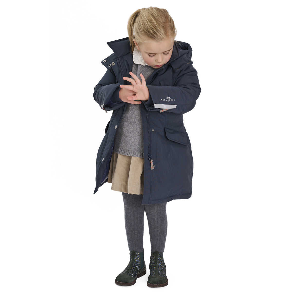 Ver De Terre Navy Arctic Girls Frakk