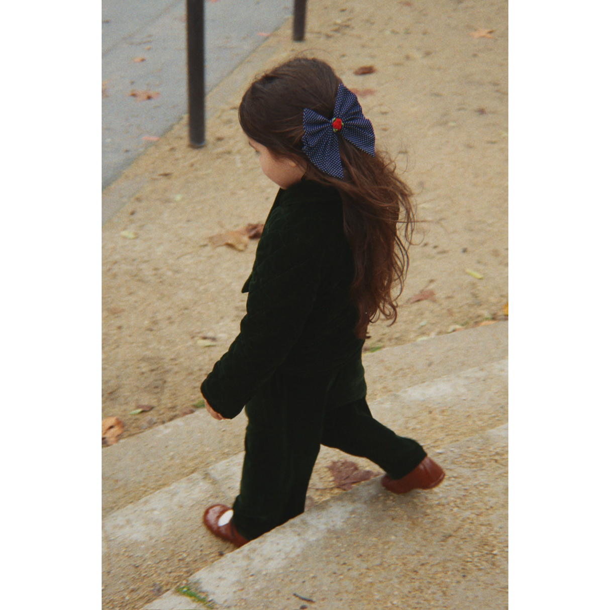 Konges Sløjd Dot Nuit Rose Rouge Bue Hair Clip