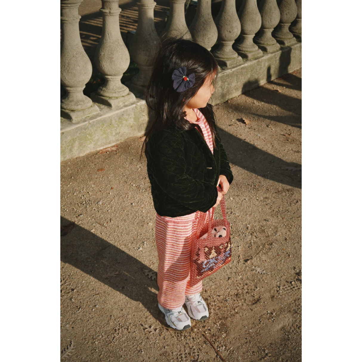 Konges Sløjd Dot Nuit 2 Pakke Rose Rouge Bue Hair Clip
