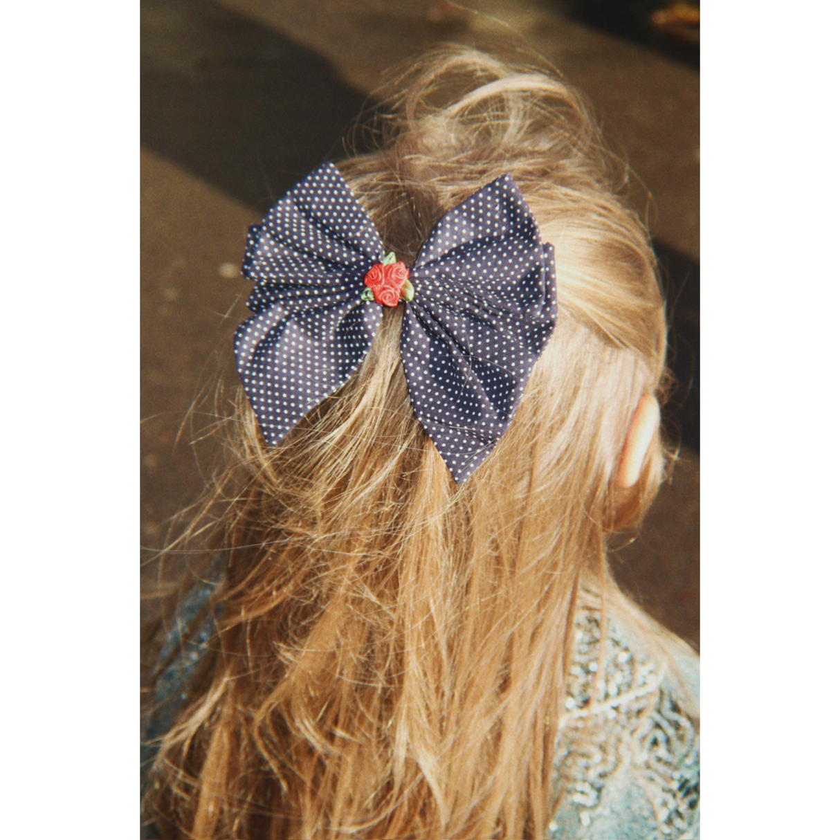 Konges Sløjd Dot Nuit Rose Rouge Bue Hair Clip