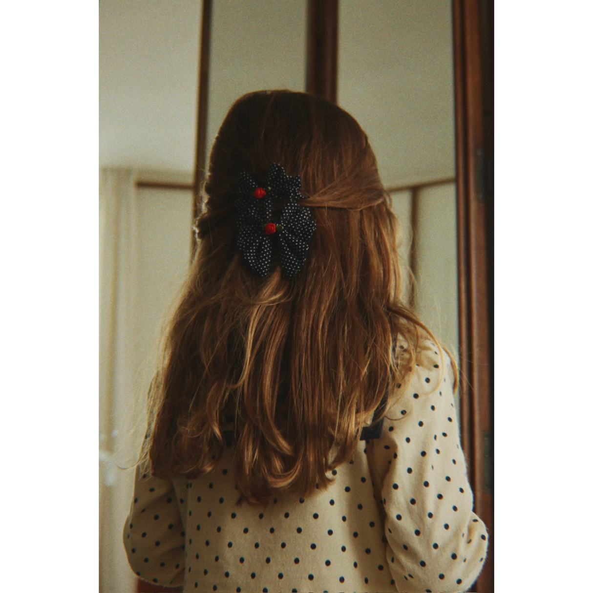 Konges Sløjd Dot Nuit 2 Pakke Rose Rouge Bue Hair Clip