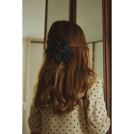 Konges Sløjd Dot Nuit 2 Pakke Rose Rouge Bue Hair Clip